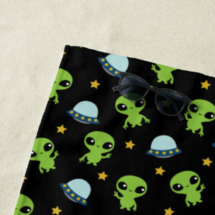 Aliens Beach Towel