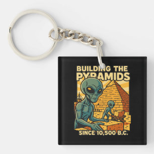 Aliens Building Pyramids Pyramid Construction Crew Key Ring