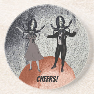 Aliens dance celebration coaster