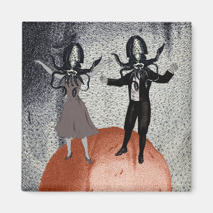 Aliens dance celebration magnet