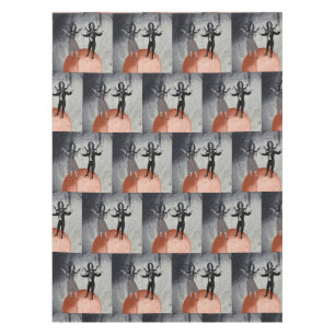 Aliens dance celebration tablecloth