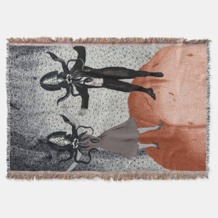 Aliens dance celebration throw blanket