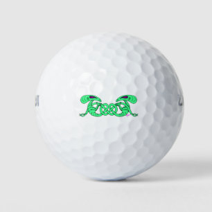 Aliens Entwined (Aliens and Celtic Knot) Golf Balls