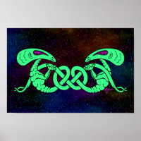 Aliens Entwined (Aliens and Celtic Knot)