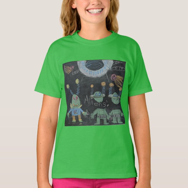 Aliens from Outer space by Yulia T-Shirt (Front)