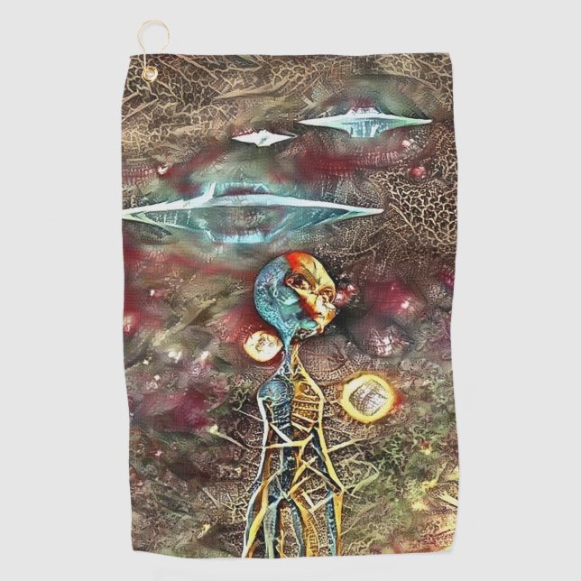 Aliens Golf Towel (Front)