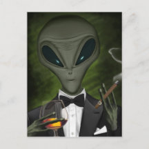 Aliens Got Class Postcard V1