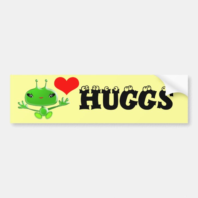 Aliens Huggs Bumper Sticker (Front)