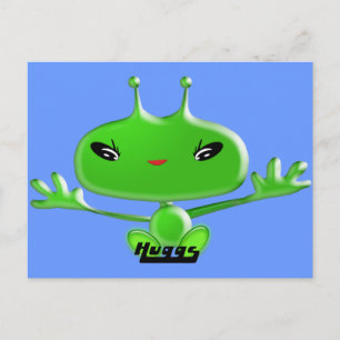 Aliens Huggs Postcard