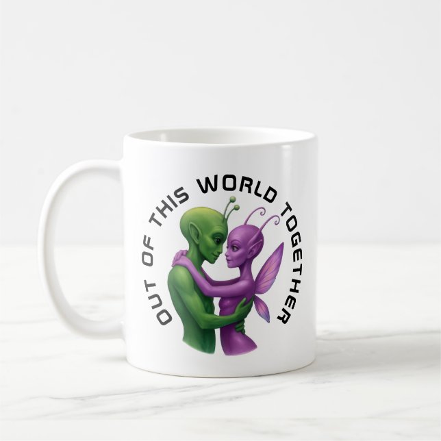 Aliens in Love  Coffee Mug (Left)