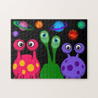 Aliens In Outer Space Jigsaw Puzzle