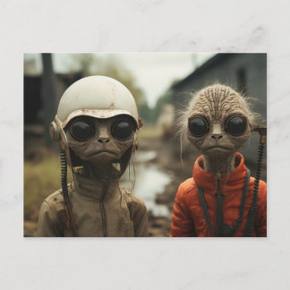 Aliens Next Door: Strange Cats Postcard