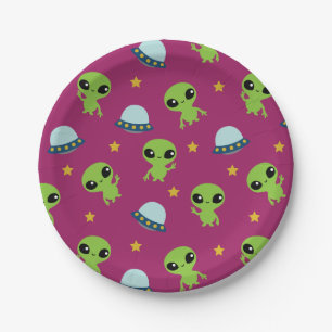 Aliens Paper Plates