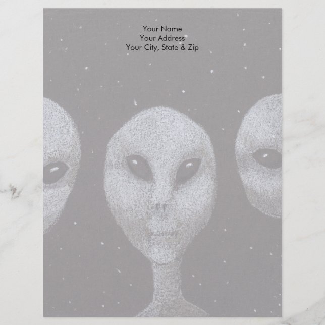 Aliens Personalised Letterhead (Front)