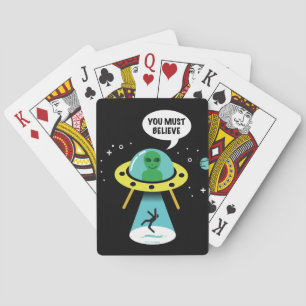 Aliens Playing Cards