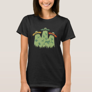 Aliens Retro Vintage Planets Space Dinosaurs T-Shirt