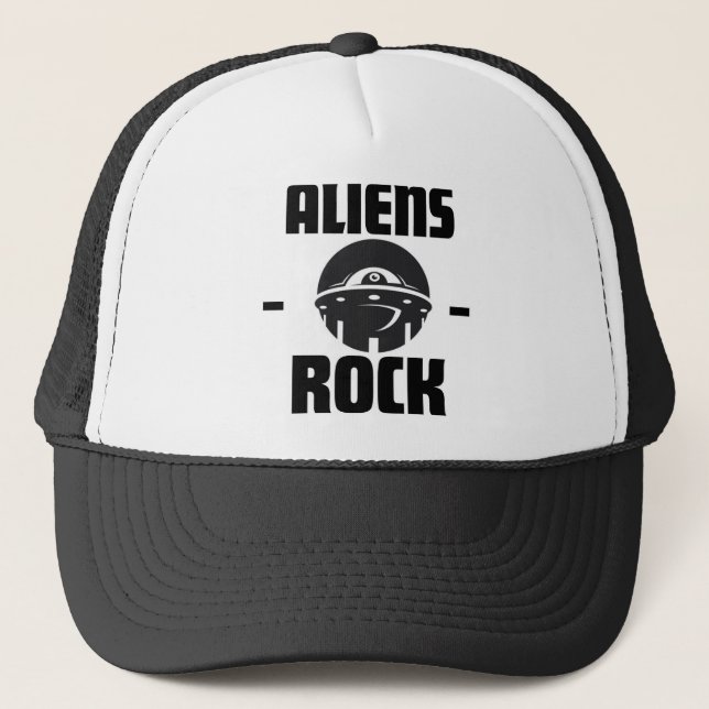 ALIENS ROCK TRUCKER HAT (Front)