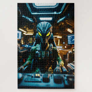 Alien's space craft jigsaw puzzle