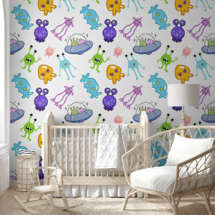 Aliens Space Fun Kids Wallpaper