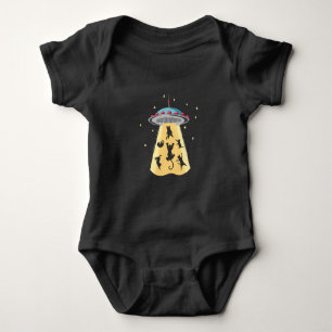 aliens spaceship cats cats lover design baby bodysuit