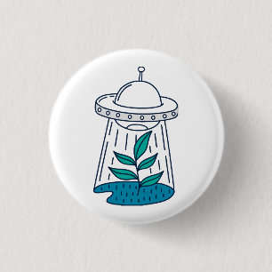 Aliens UFO 3 Cm Round Badge