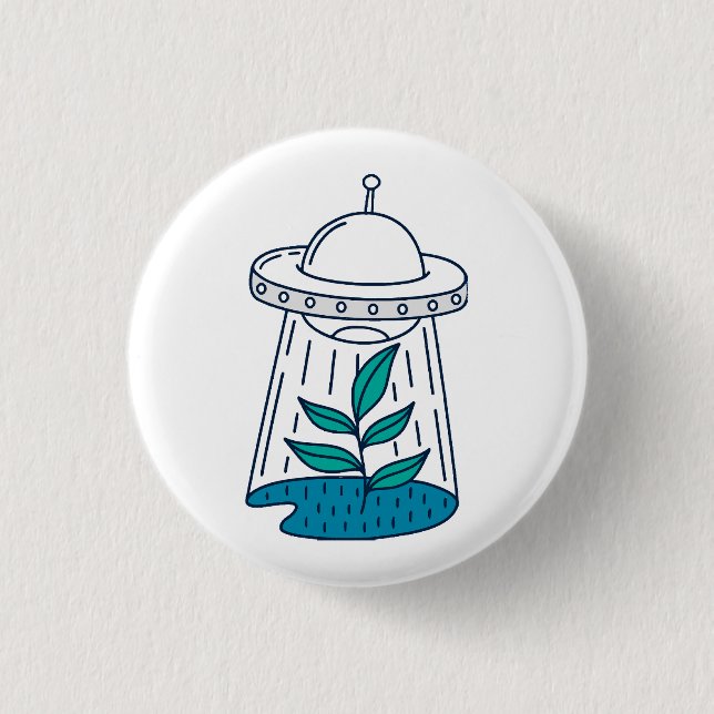 Aliens UFO 3 Cm Round Badge (Front)