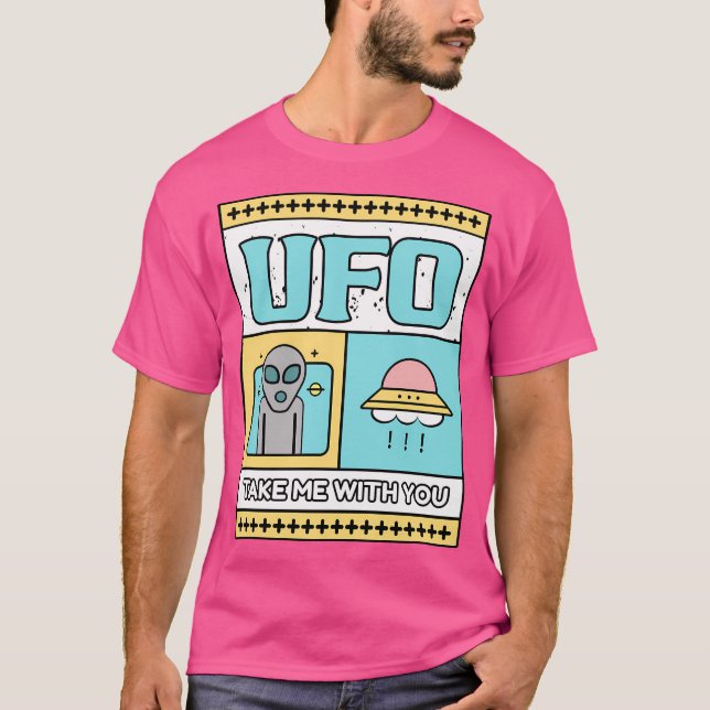 Aliens Ufo Funny T-Shirt (Front)