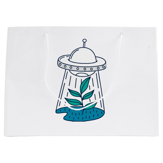 Aliens UFO Large Gift Bag (Front)