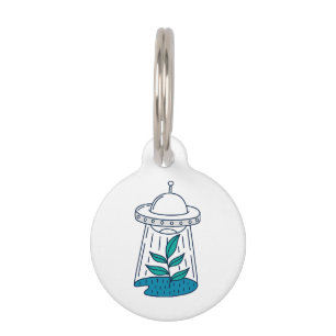 Aliens UFO Pet Tag
