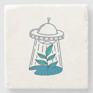 Aliens UFO Stone Coaster