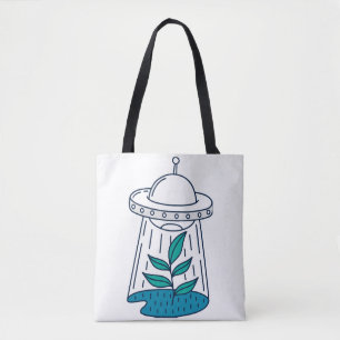 Aliens UFO Tote Bag