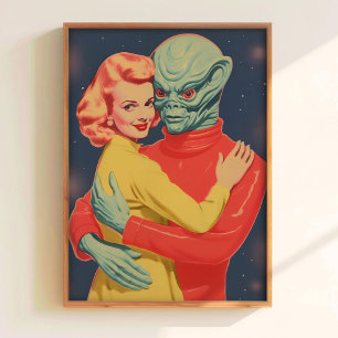 Aliens Wall Art Vintage Sci-Fi Poster Printable We