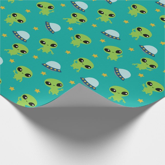 Aliens Wrapping Paper (Corner)