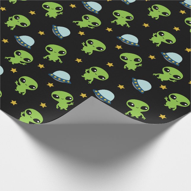 Aliens Wrapping Paper (Corner)