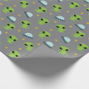 Aliens Wrapping Paper