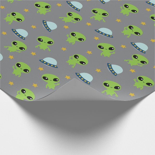 Aliens Wrapping Paper (Corner)