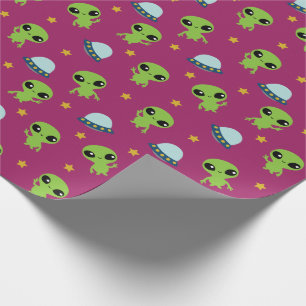 Aliens Wrapping Paper