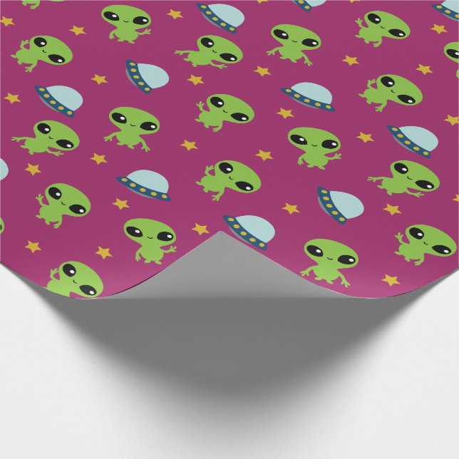 Aliens Wrapping Paper (Corner)