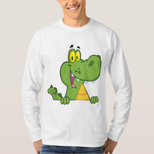 Aligator Or Crocodile Over A Sign T-Shirt