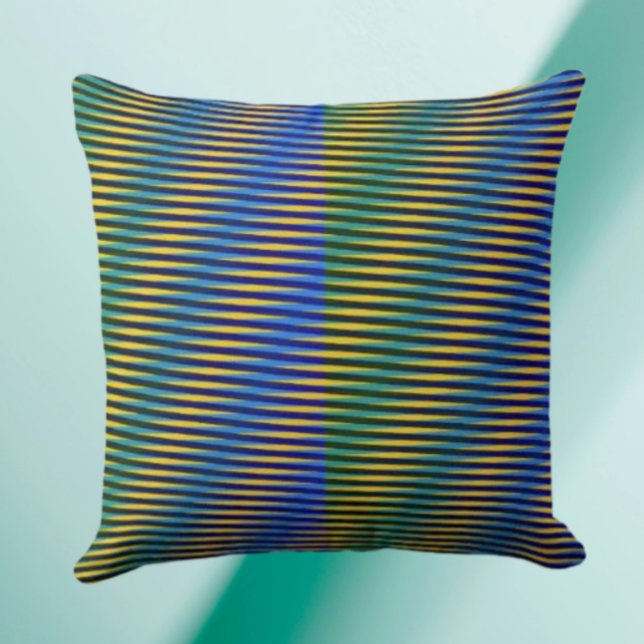 Aligned Energy | Abstract Lines Throw Pillow (Creator Uploaded)
