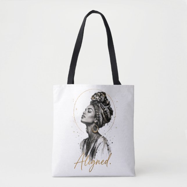 Aligned. Special Edition Cotton Boho Tote Bag  (Front)