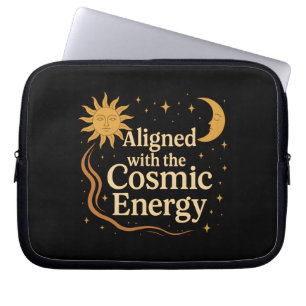 Aligned with the Cosmic Energy Boho Celestial Laptop Sleeve
