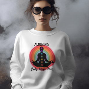 "Aligning Body Mind Soul" Chakra Meditation & Yoga Sweatshirt