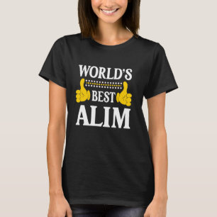 Alim Personal Name Funny First Name World's Best A T-Shirt