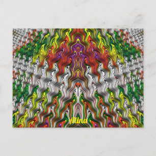 ALINA ~ CHRISTMAS 3D Fractal Design Pattern ~   Postcard