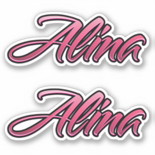 Alina faded pink Aufkleber Sticker Stickerset