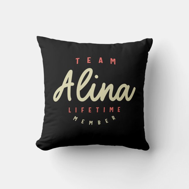 Alina Name Personalised Birthday Name Alina Cushion (Front)