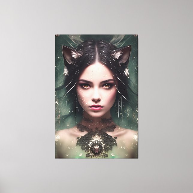 Alina The Water Fox 021 Canvas Print (Front)