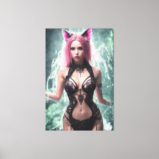 Alina The Water Fox 108 Canvas Print