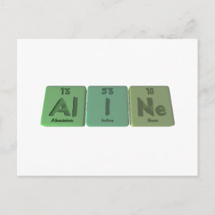 Aline as Aluminium Iodine Neon Postcard